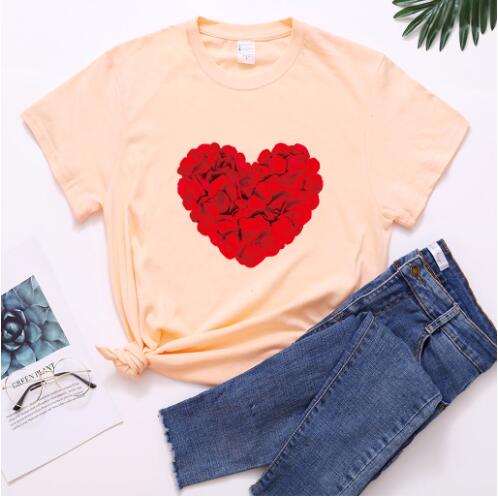 Valentine's Day Couples Rose Love Short Sleeve Shirt