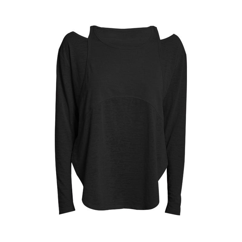 Camisa deportiva de manga larga con aberturas