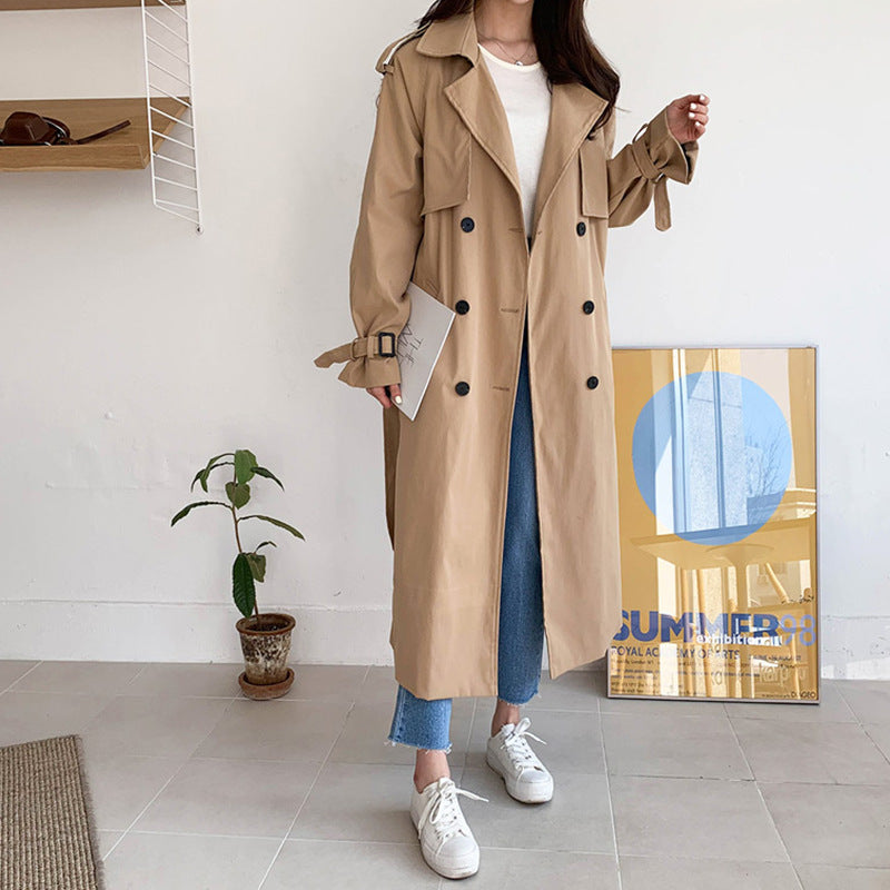 Damen-Windbreaker-Trenchcoat