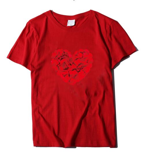 Valentine's Day Couples Rose Love Short Sleeve Shirt