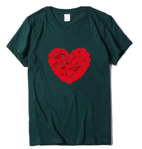 Valentine's Day Couples Rose Love Short Sleeve Shirt