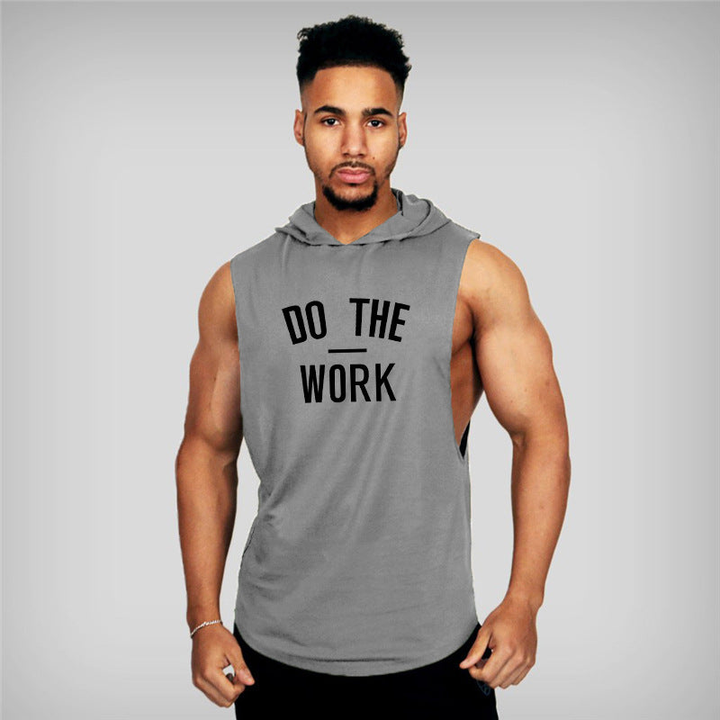 "Do The Work" Men's Hooded Sleeveless Shirt