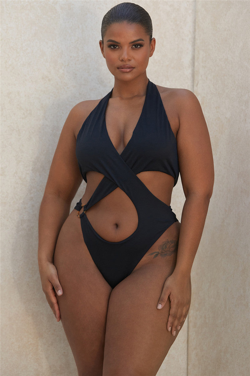Infinity One-piece Solid Color Swimsuit