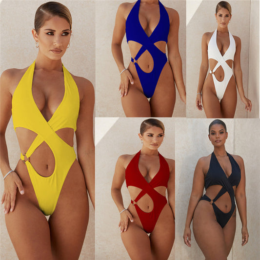 Infinity One-piece Solid Color Swimsuit