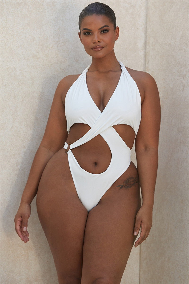 Infinity One-piece Solid Color Swimsuit