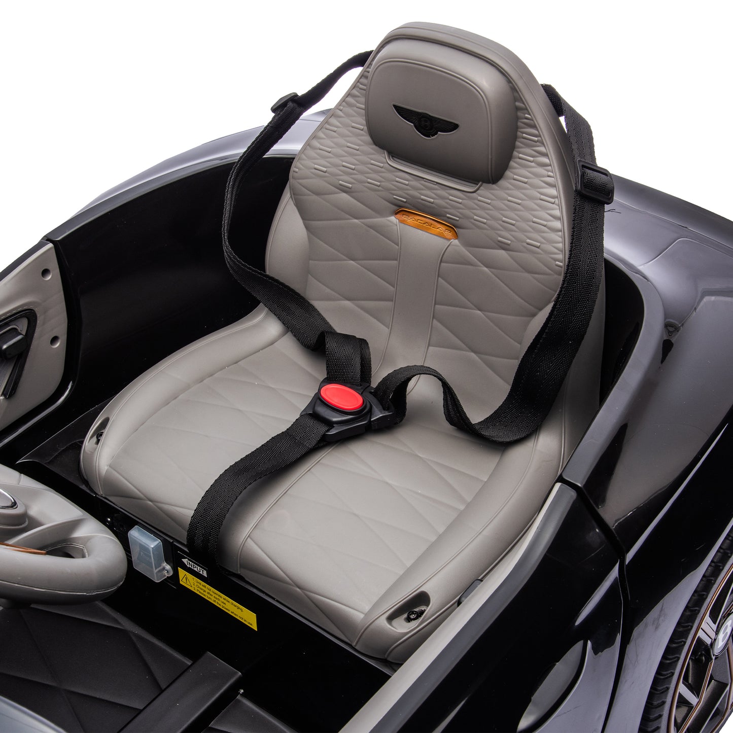 Lizenzierter Bentley Mulsanne, 12v7A Kinderauto zum Aufsitzen, 2,4 GW/Elternfernbedienung, Elektroauto für Kinder, drei Geschwindigkeiten einstellbar, Leistungsanzeige, USB, MP3, Bluetooth, LED-Licht, Dreipunkt-Sicherheitsgurt