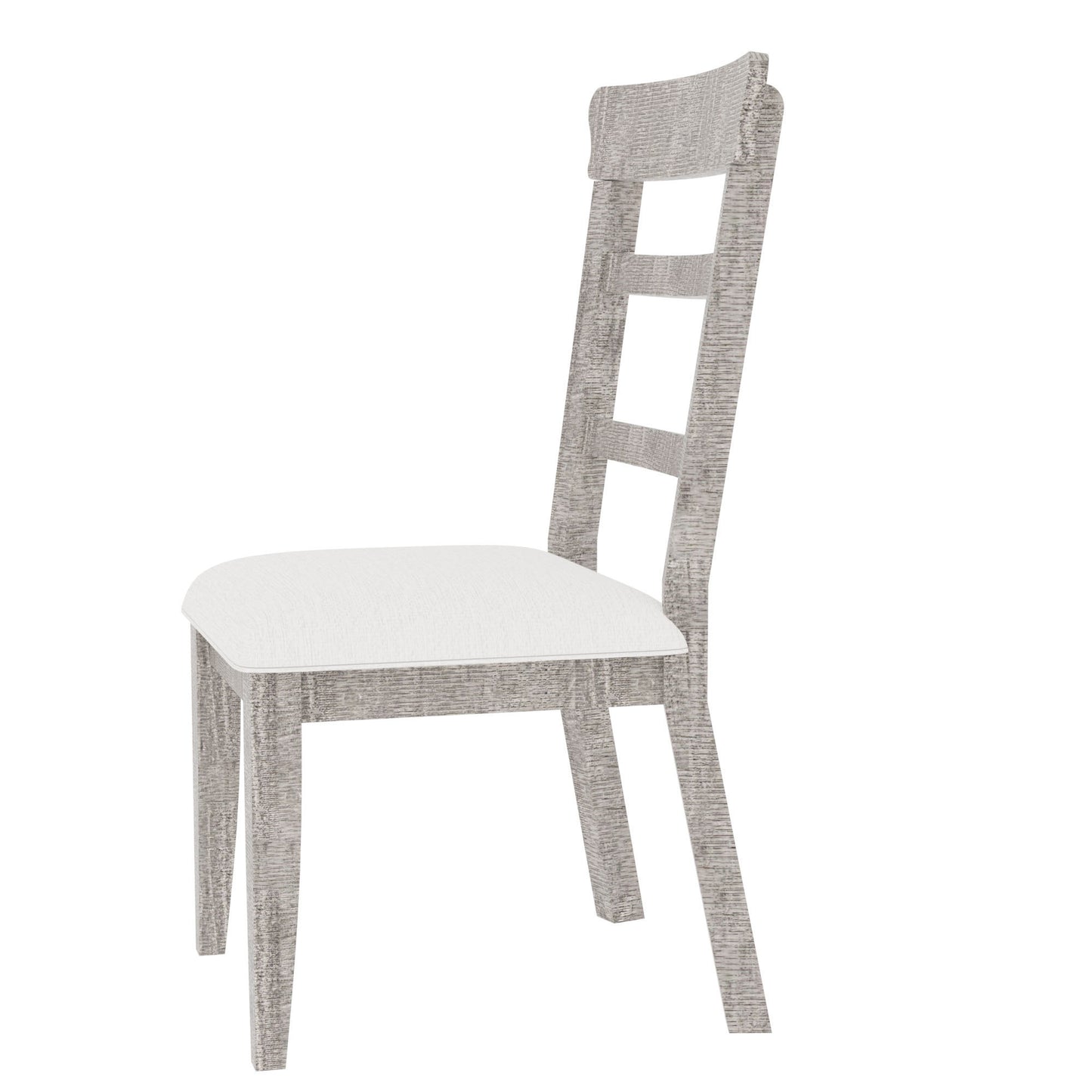 Set of 2 Upholstered Real Pine Wood Dining Chairs (19.1*24*37.4inch) Grey