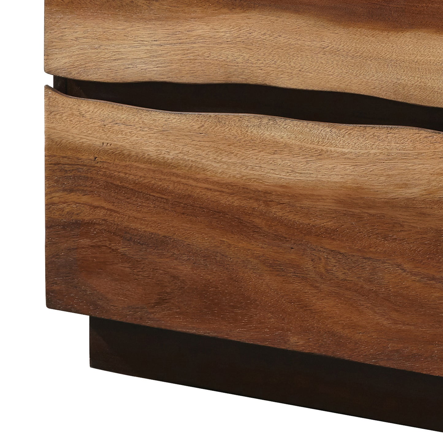 Smokey Walnut and Coffee 2-Drawer Nightstand