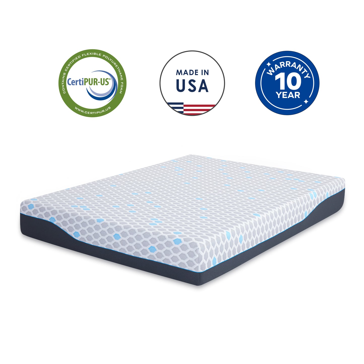 10-Zoll-Queen-Size-Memory-Foam-Matratze, Matratze in einer Box, mit Gel-Memory-Schaum angereicherte Bambuskohle, CertiPUR-US-zertifiziert, hergestellt in den USA