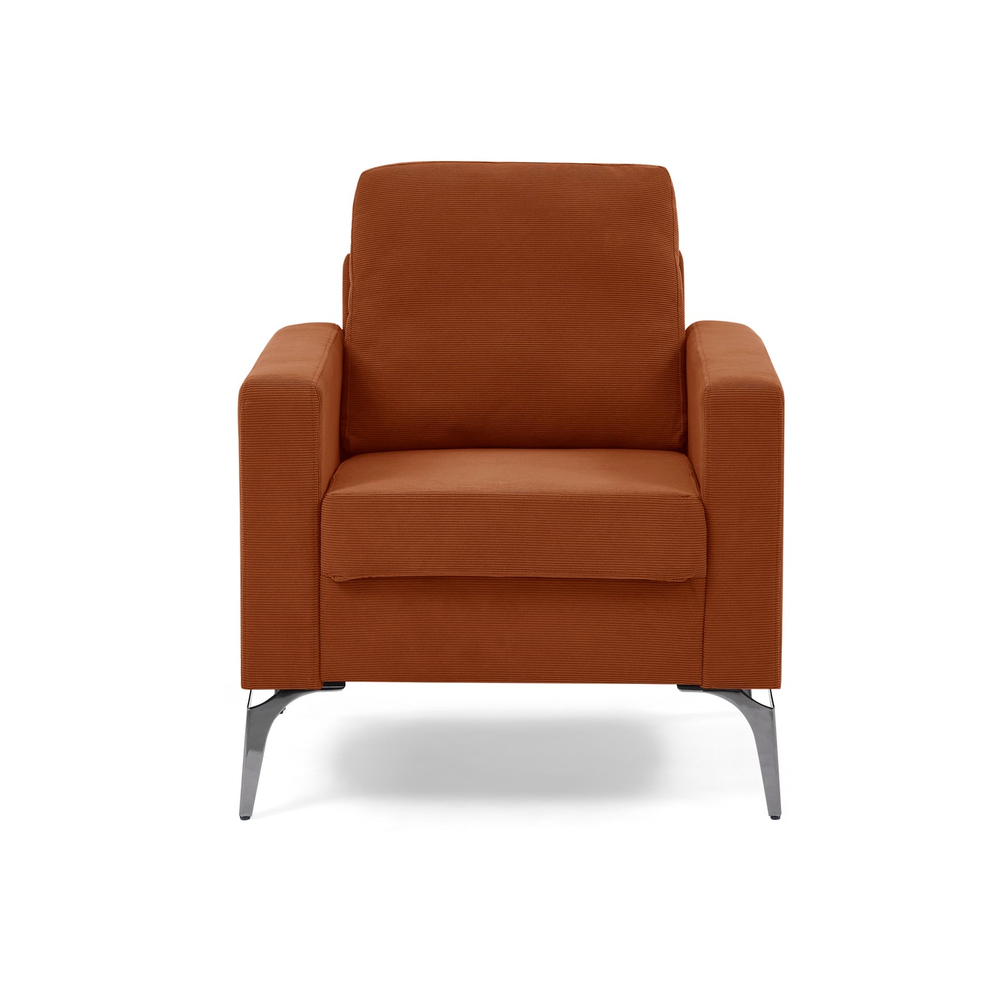 Pearson Square Corduroy Arm Chair Orange
