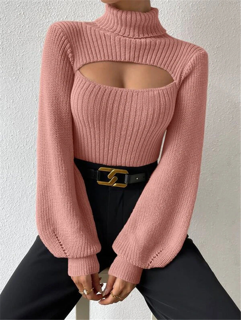 Suéter de moda con recorte para mujer