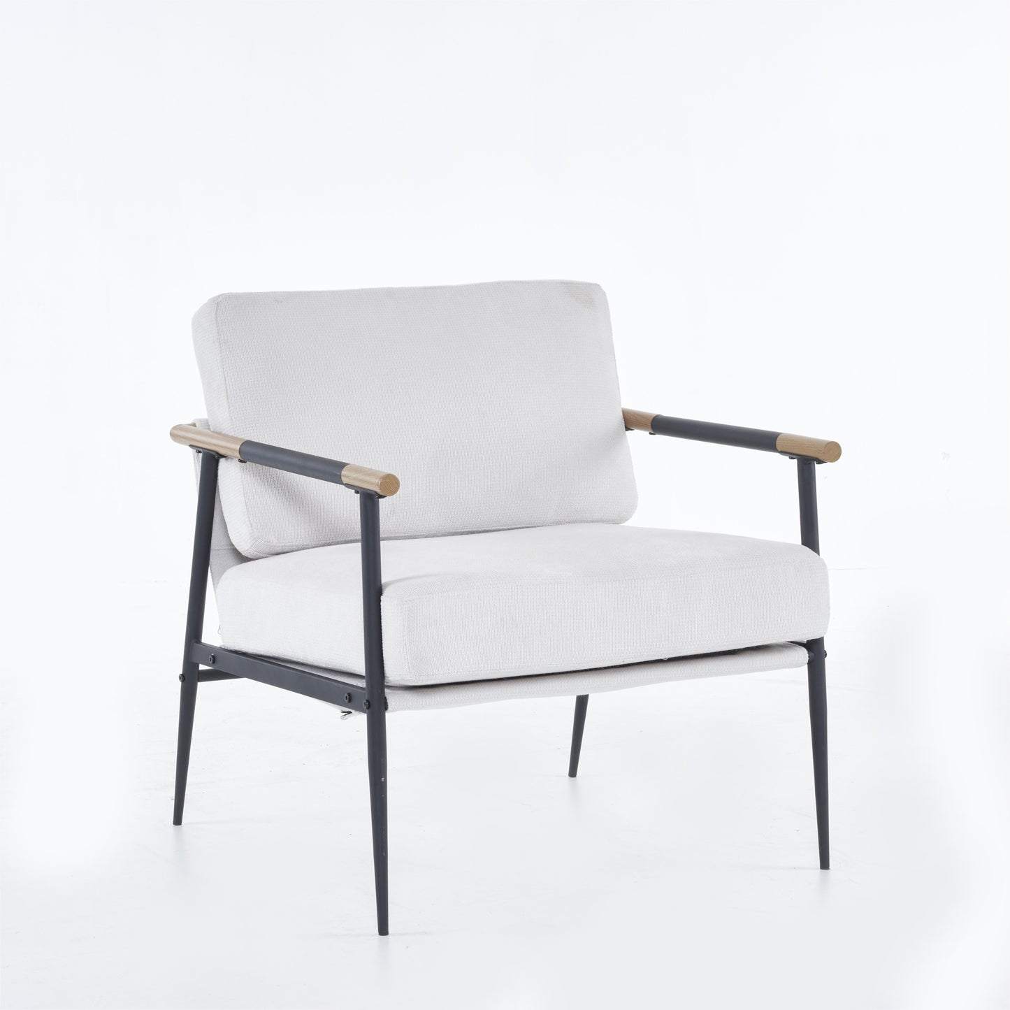 Modern & Chic Steel Frame Accent Chair - White