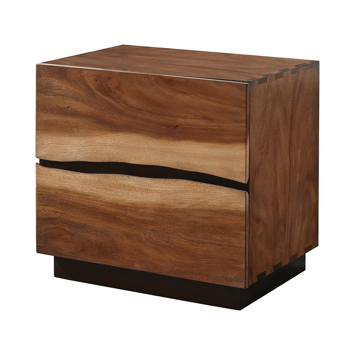 Smokey Walnut and Coffee 2-Drawer Nightstand