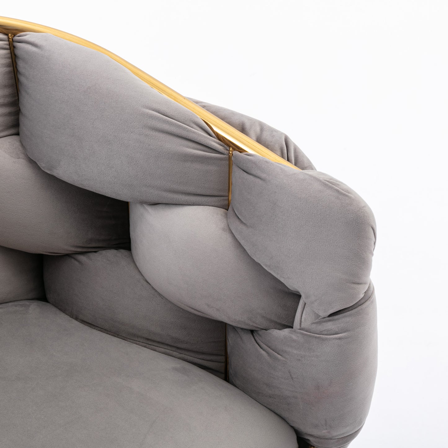 Luxury Modern Velvet Chair Gray