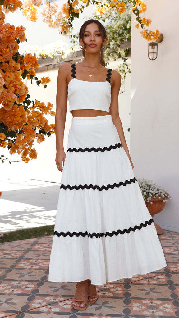 Sicily Cropped Top Skirt Set