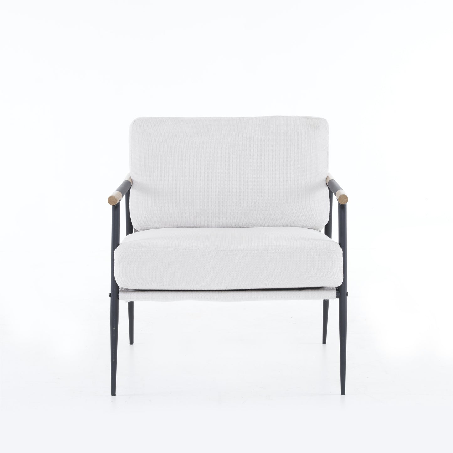 Modern & Chic Steel Frame Accent Chair - White