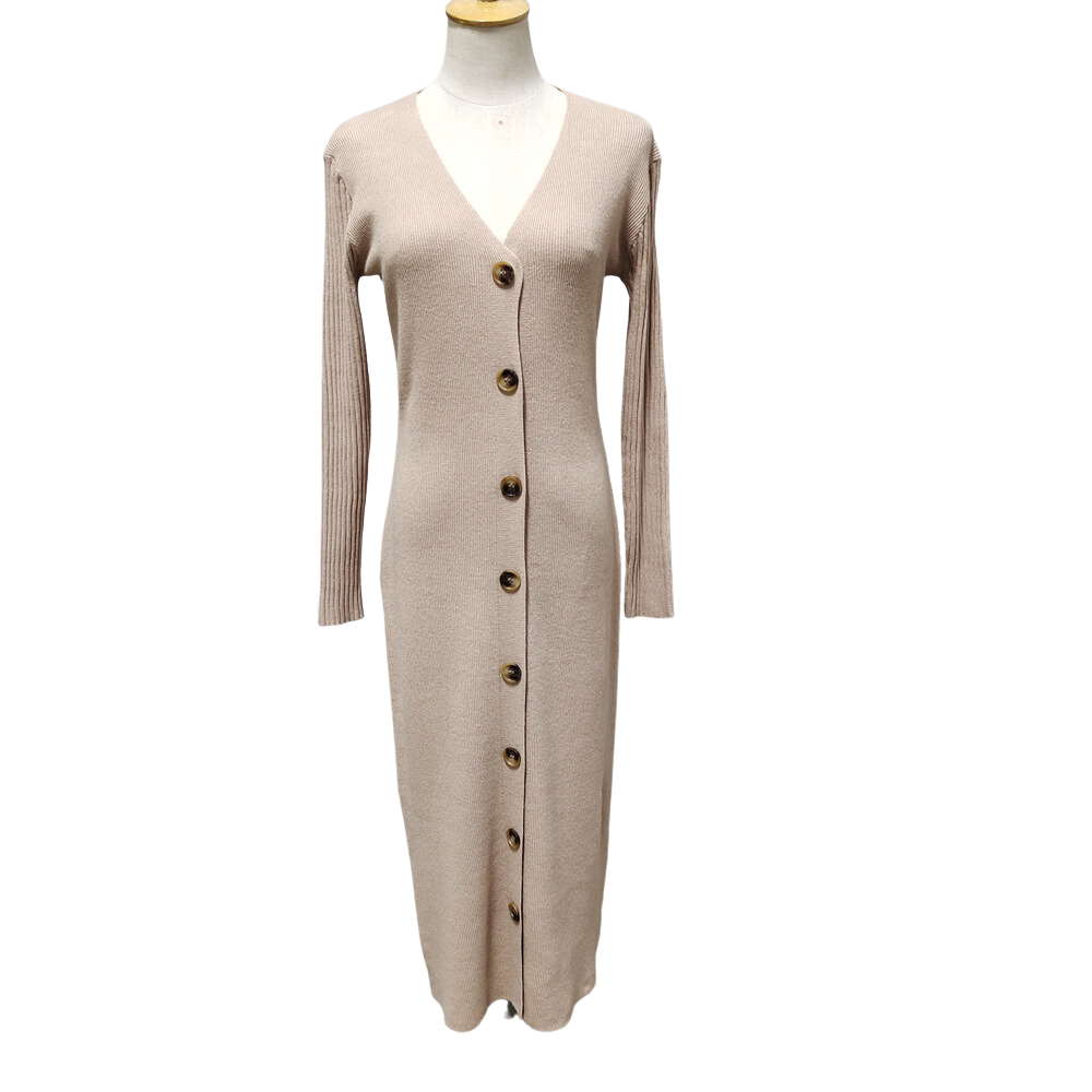 Women's Long Button Up Cardigan Sweater Dress