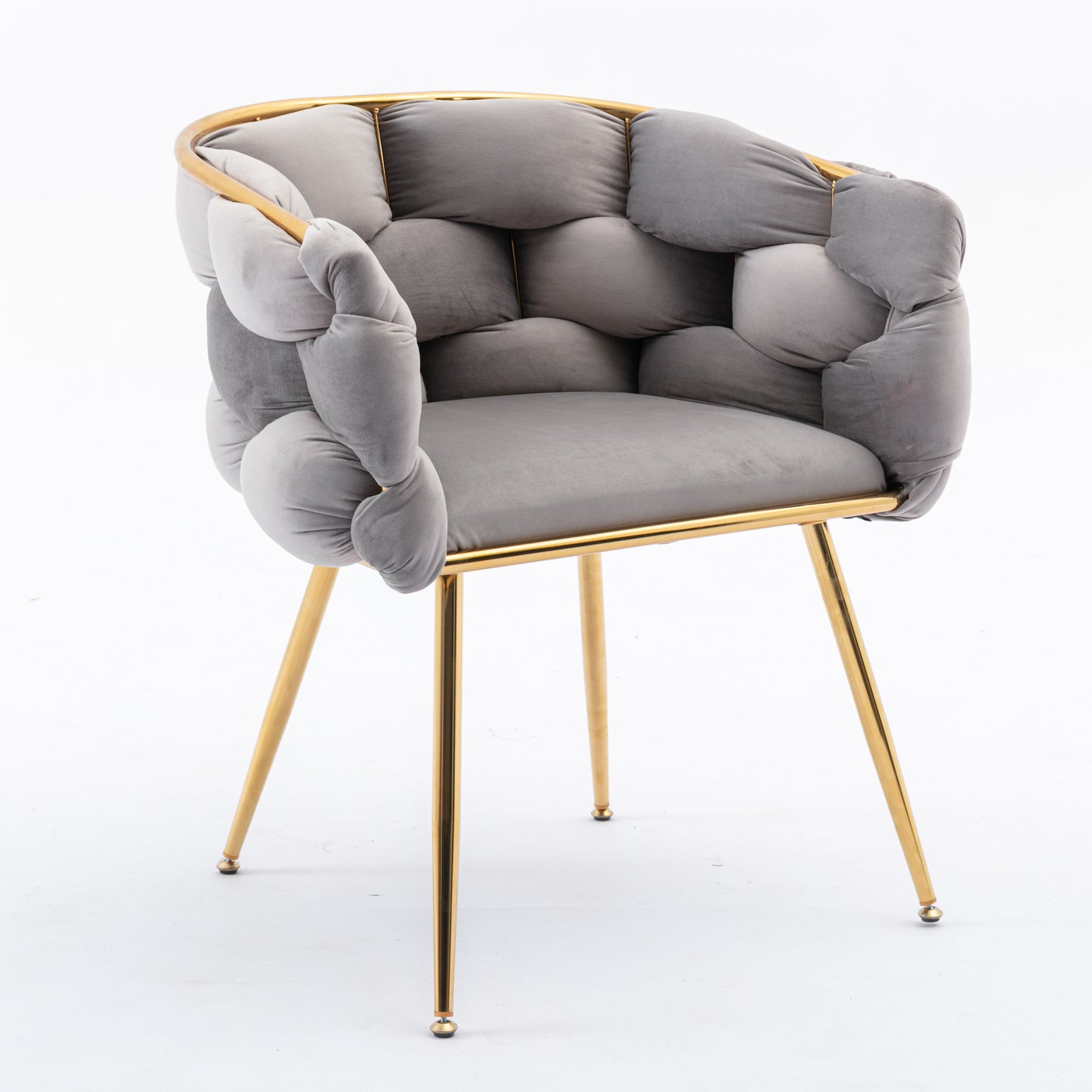 Luxury Modern Velvet Chair Gray