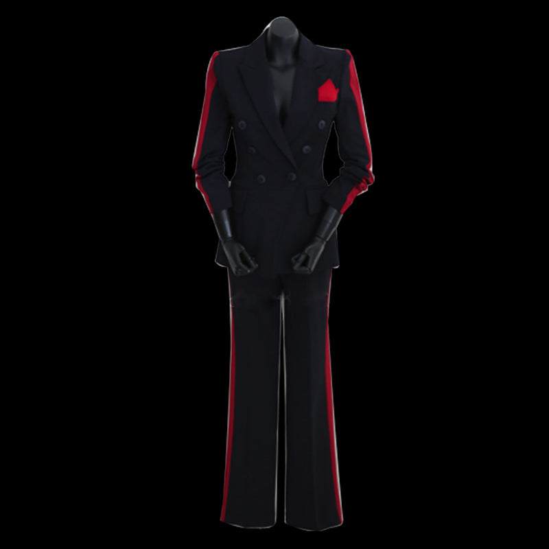 Professional Red Race Stripe Double Breasted Suit
