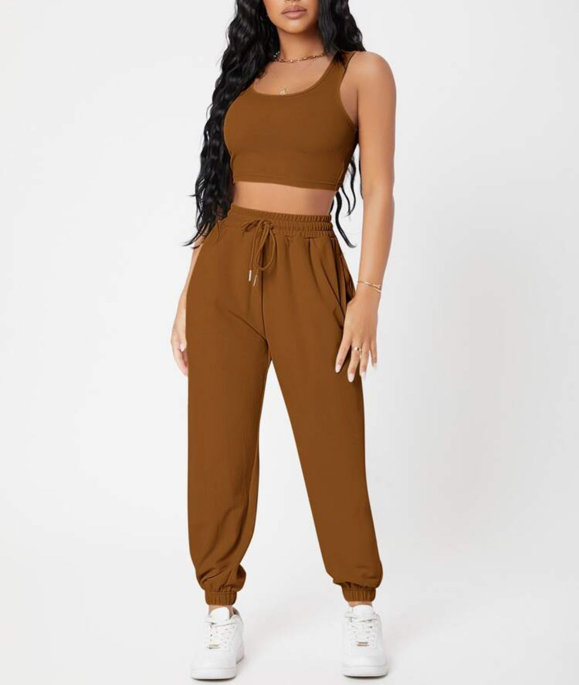 Cropped Tank and Joggers Set