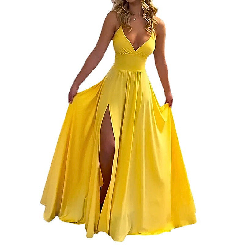 Vestido de verano amarillo sol