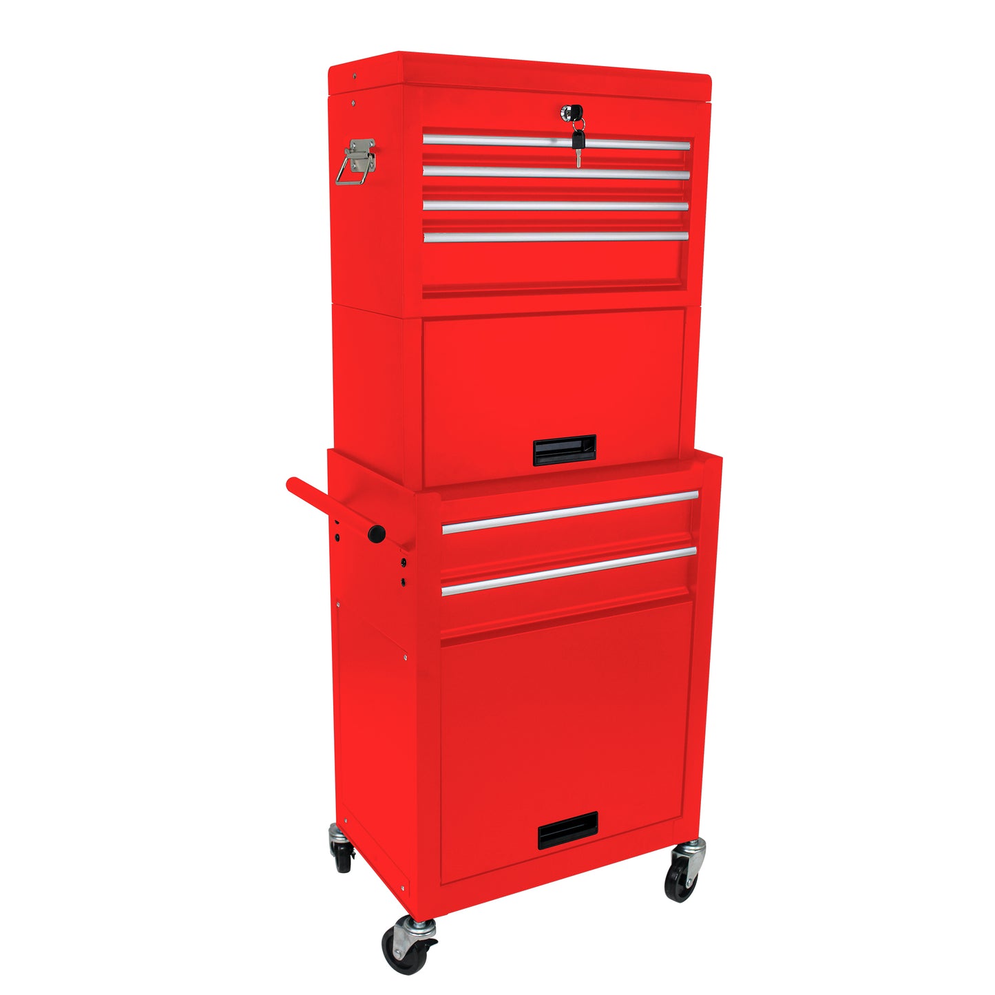 Rolling Tool Chest with Wheels and Drawers, 6-Drawer Tool Storage Cabinet--RED