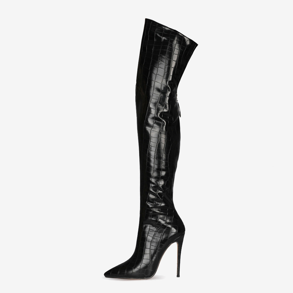 Over the Knee Stiletto Boots (Color Options)