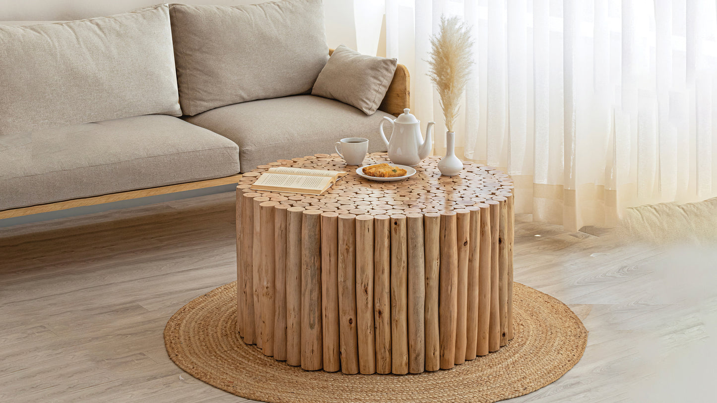 Natural Wood Branch Coffee Table