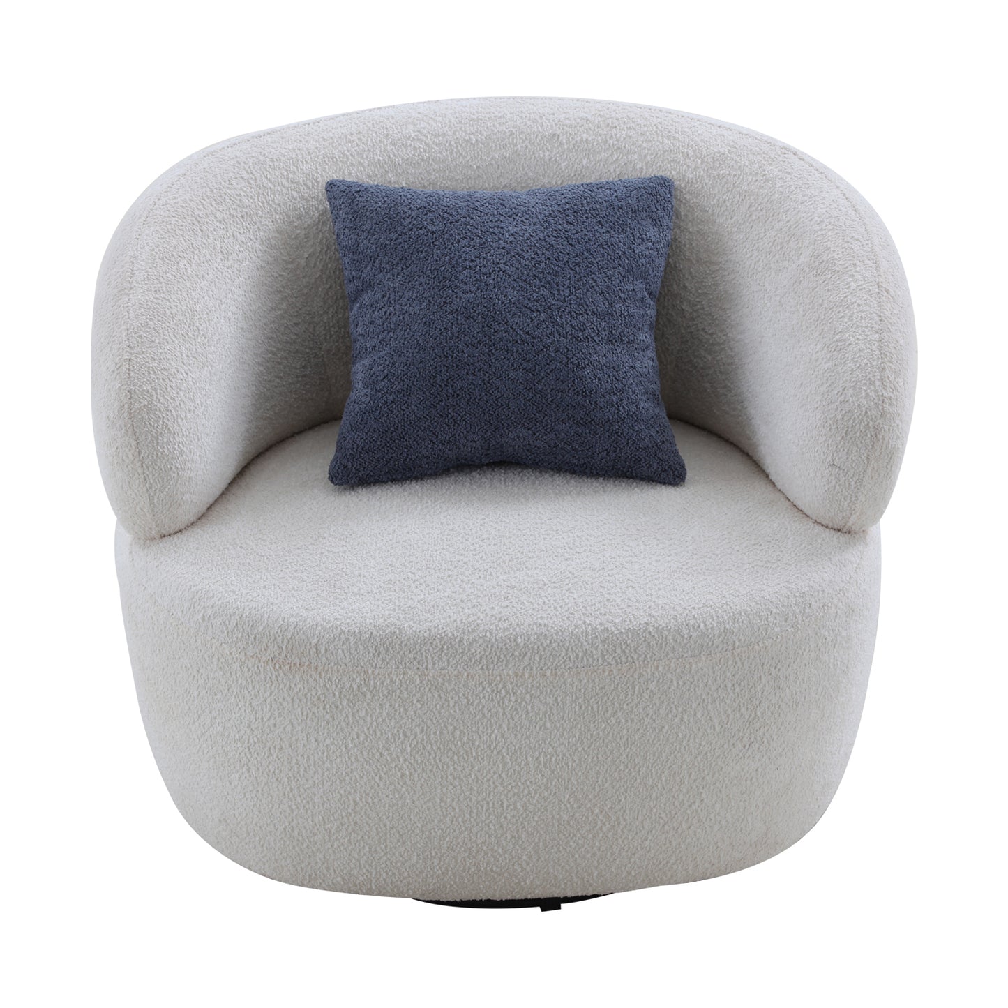 Sherpa Swivel Barrel Chair (Beige)