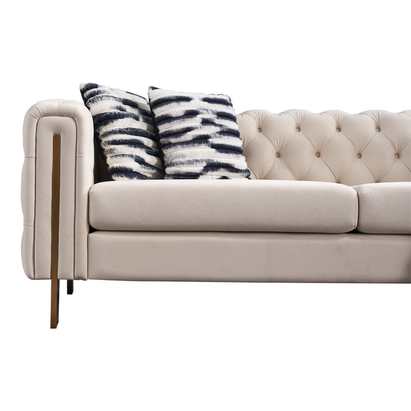 Modernes cremefarbenes getuftetes Sofa