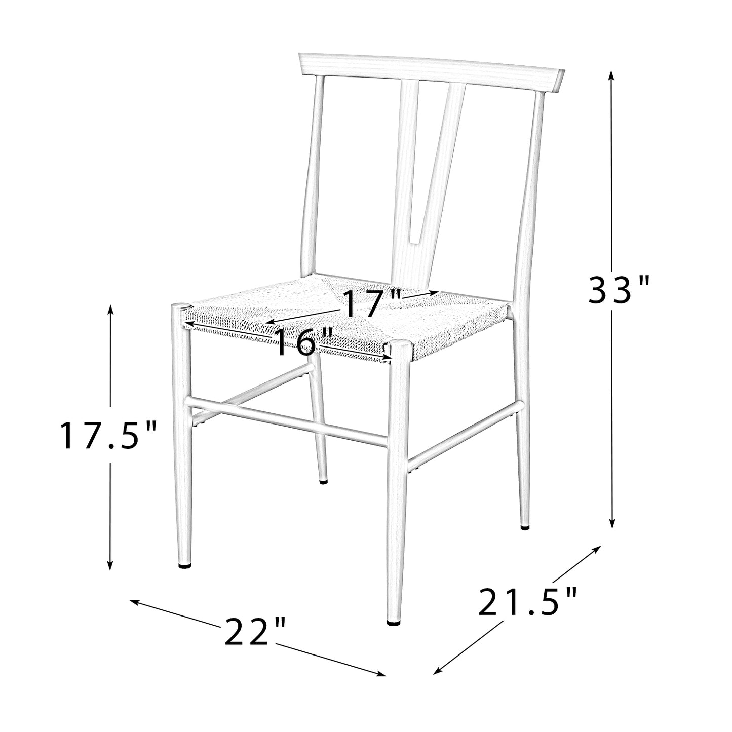 Mercurius Sleek Rattan Dining Chair, Set of 2