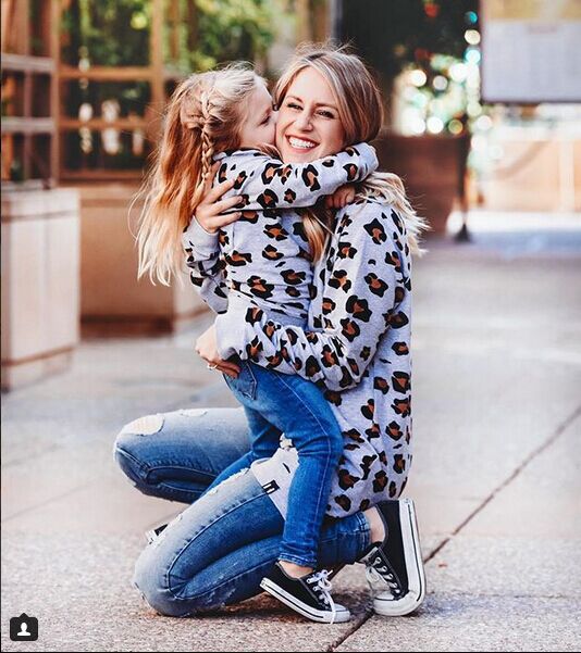 Pullover „Mommy &amp; Me“ mit Leopardenmuster