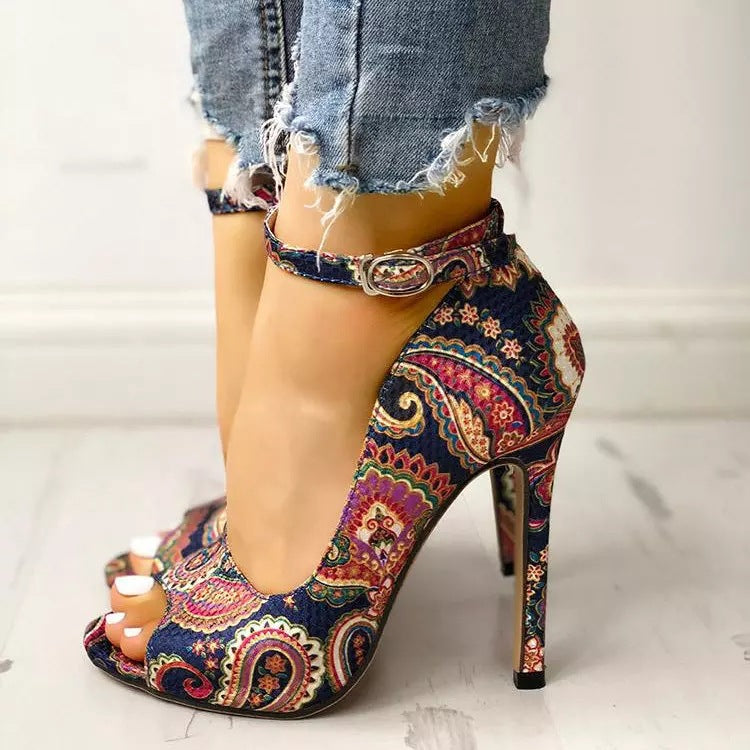 Zapatos de salón multicolores para mujer