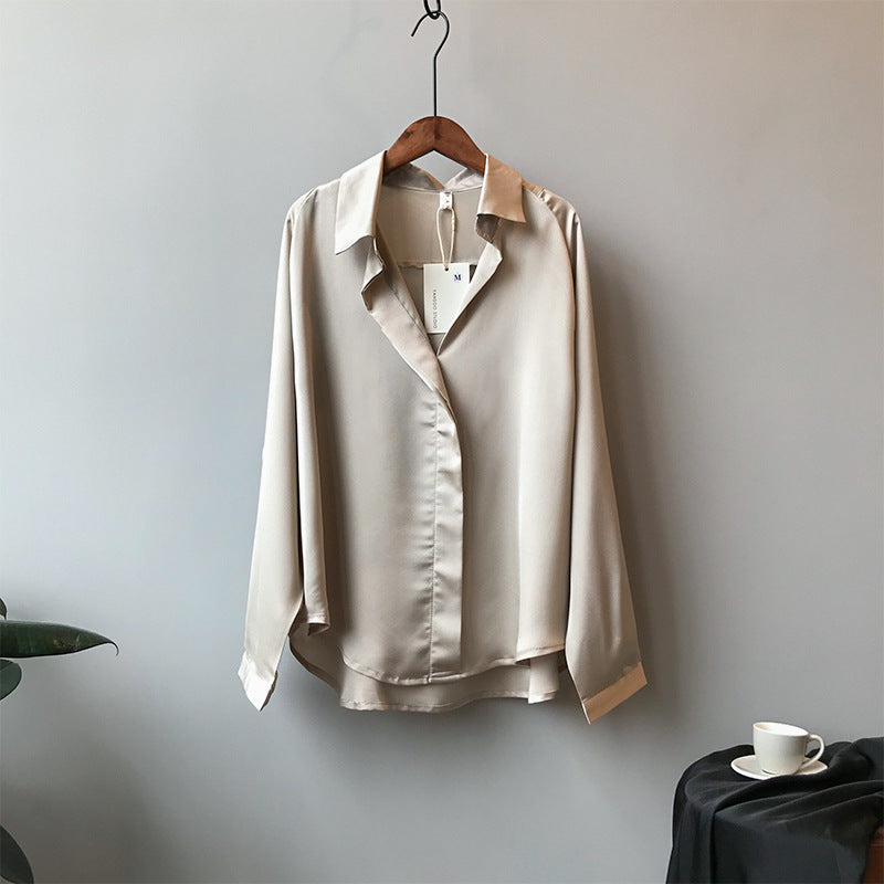 Loose Fit Silky Shirt