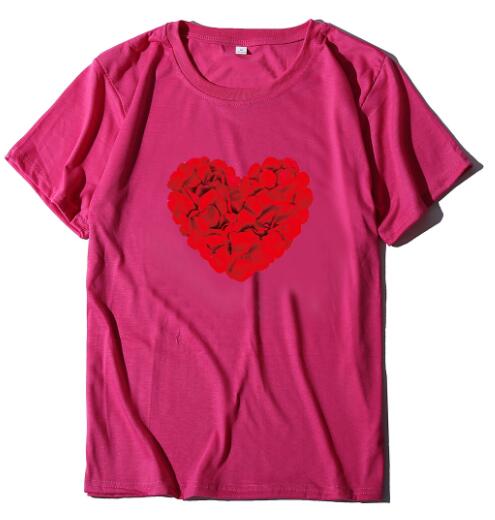 Valentine's Day Couples Rose Love Short Sleeve Shirt