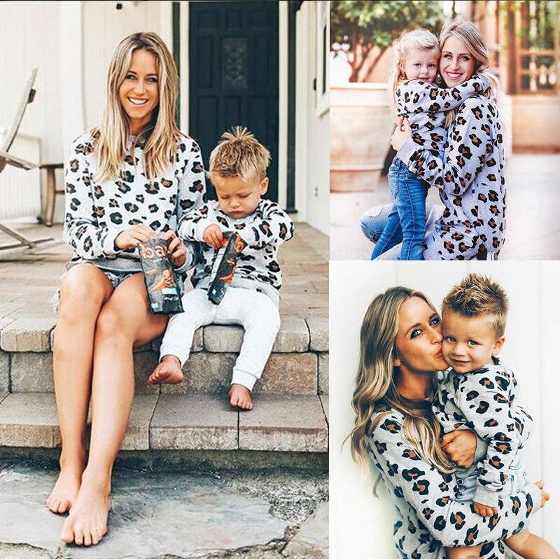 Pullover „Mommy &amp; Me“ mit Leopardenmuster