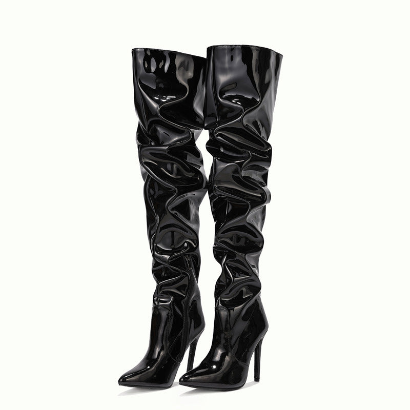 Knee High Pointed Toe Boots