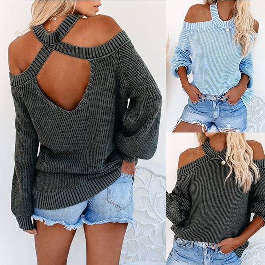 Shoulders Out Halter Sweater