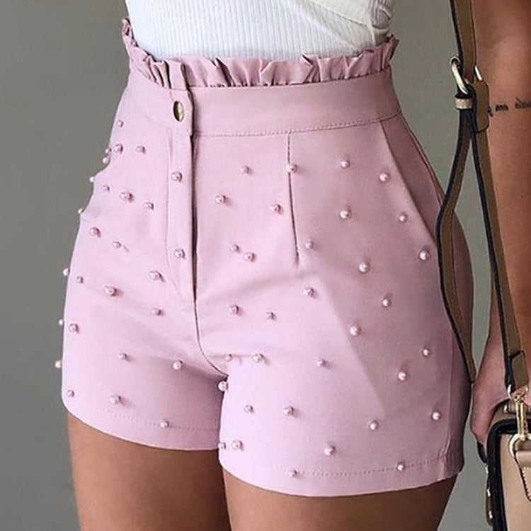Chic Beaded Shorts (Color Options)