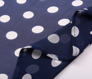 Blue Polka Dot Print Women's Dress