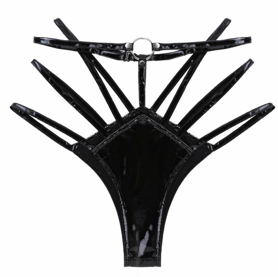 Patent Leather Thong Lingerie