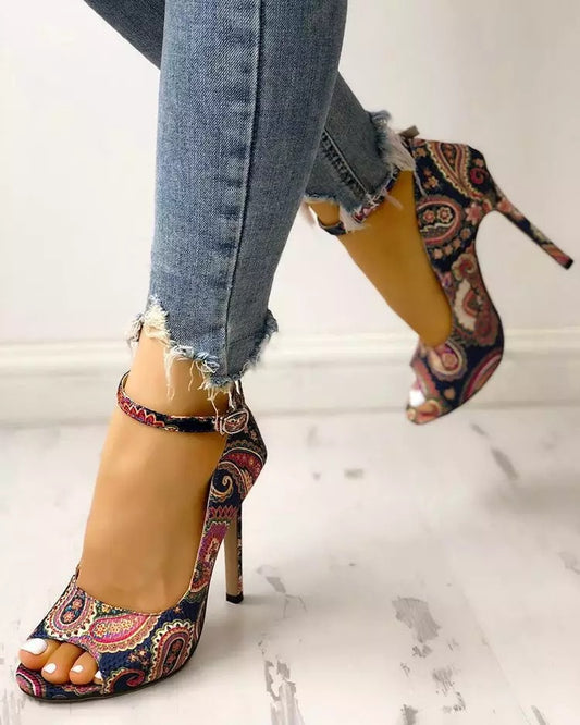 Zapatos de salón multicolores para mujer