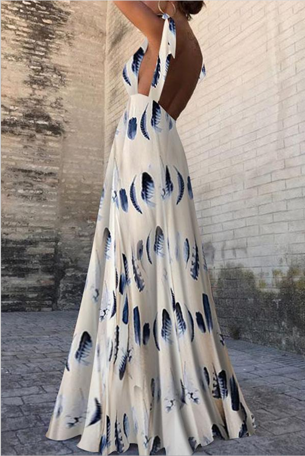 Vestido elegante sin espalda