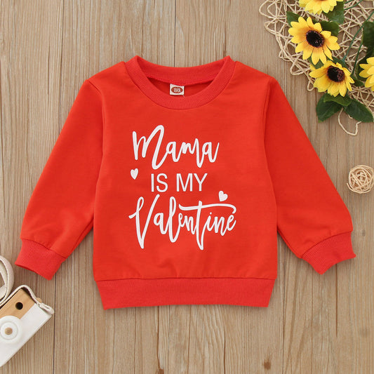 Mama is my Valentine Kinder-Sweatshirt