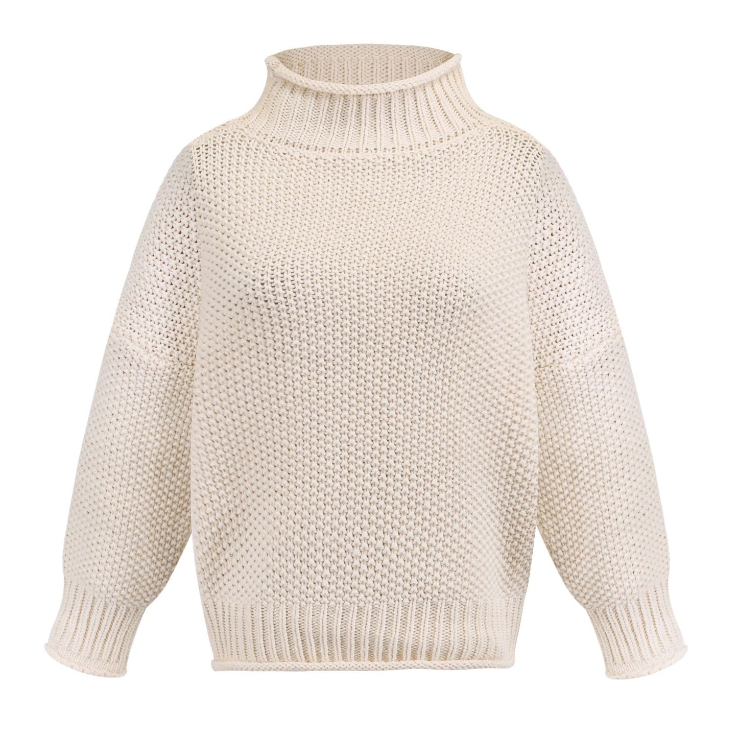 Thick Thread Mid-Turtleneck Sweater