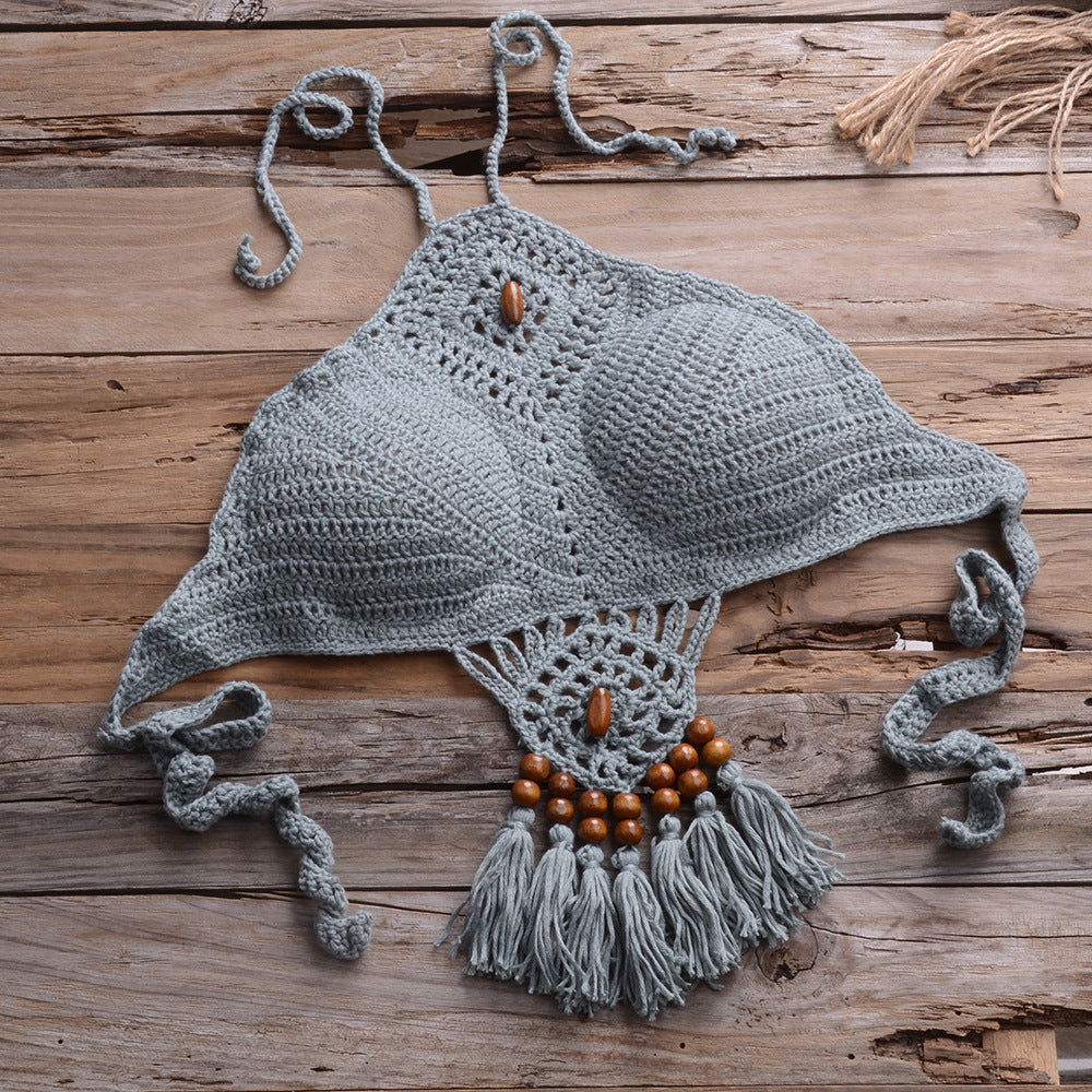 Goddess Beaded Crochet Bohemian Swimsuit