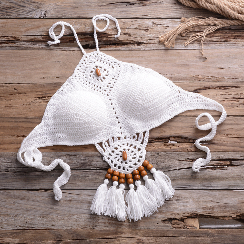 Goddess Beaded Crochet Bohemian Swimsuit