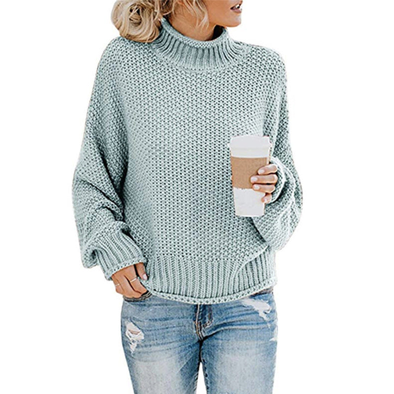 Thick Thread Mid-Turtleneck Sweater