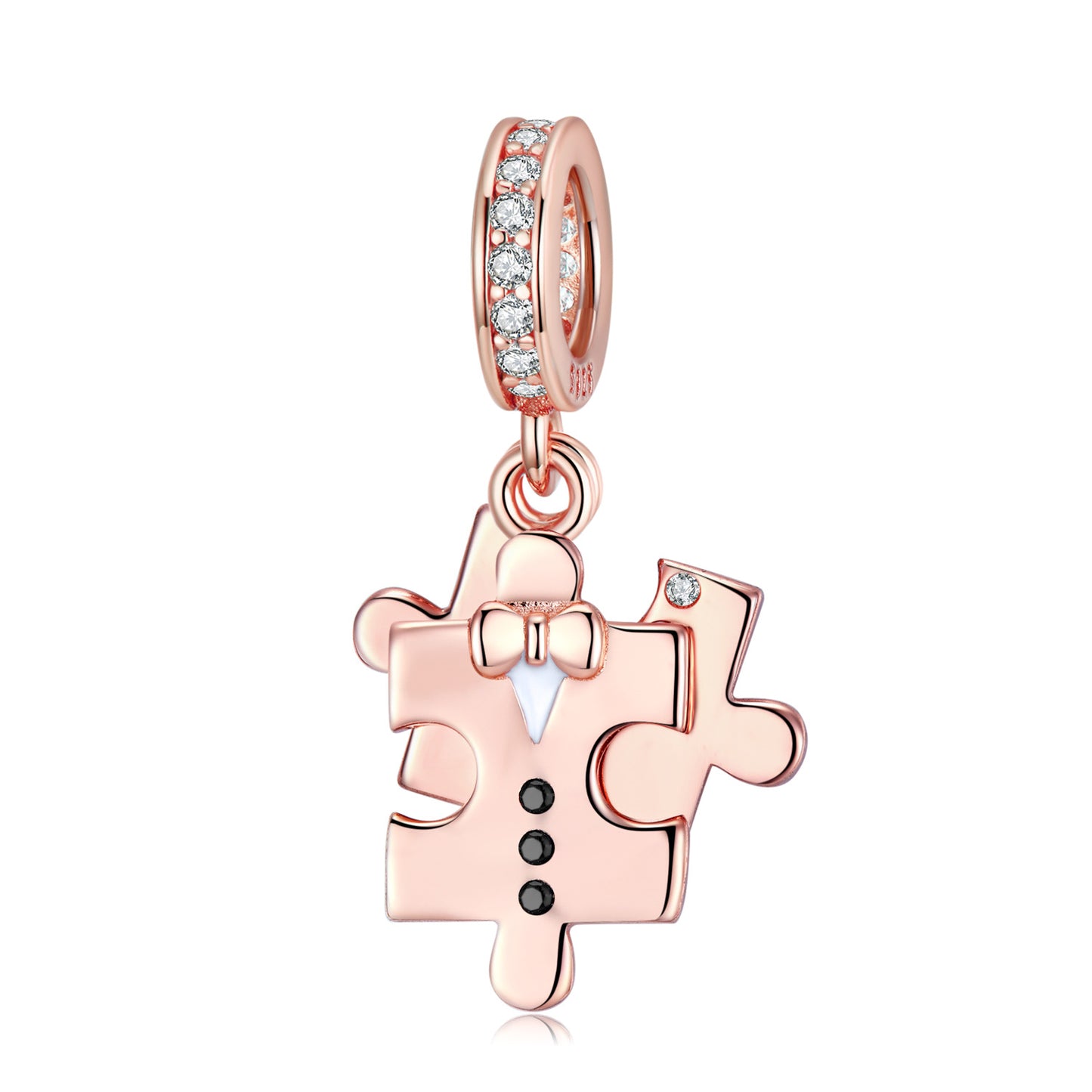Found the Missing Piece Jigsaw Pendant Rose Gold Plated Valentine's Day Gift