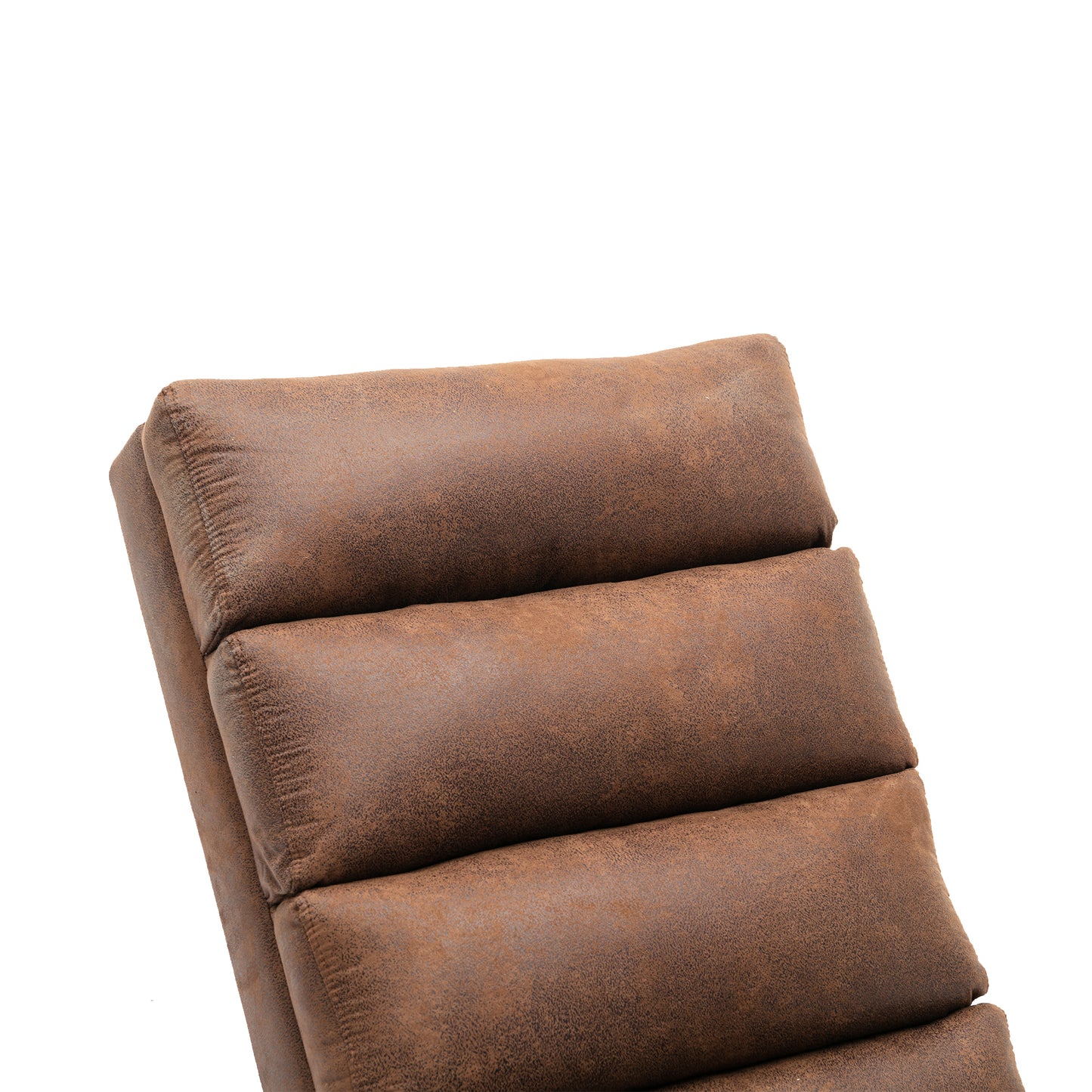 COOLMORE Massaging Brown Linen Chaise Lounge